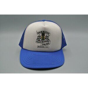 Mission Raceway Park BC Trucker Hat Mesh Snapback Wilson OS VTG Blue White
